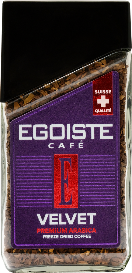 Кофе растворимый EGOISTE Velvet Freeze Jar сублимированный, ст/б, 95г