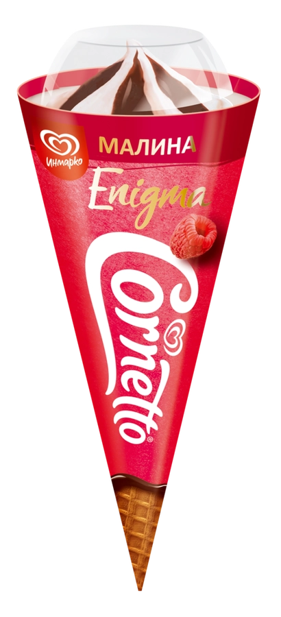 Мороженое CORNETTO Enigma Малина, без змж, вафельный рожок, 73г