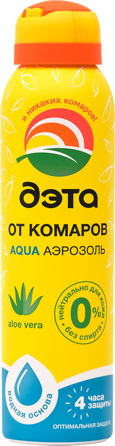 Аэрозоль-репеллент ДЭТА AQUA 4 часа от комаров, 150мл