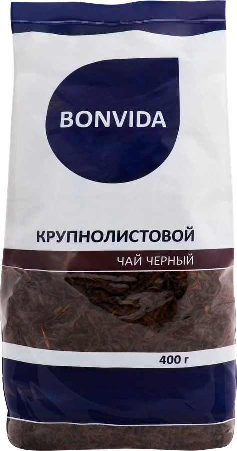 Чай черный BONVIDA байховый, крупнолистовой, 400г