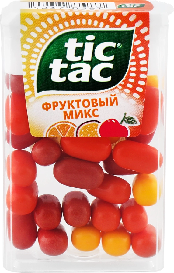 Драже TIC TAC Фруктовый микс (вишня, апельсин, маракуйя), 16г