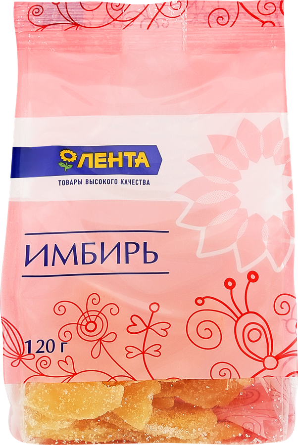 Цукаты ЛЕНТА Имбирь, 120г