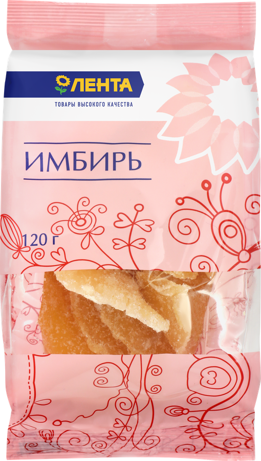 Цукаты ЛЕНТА Имбирь, 120г