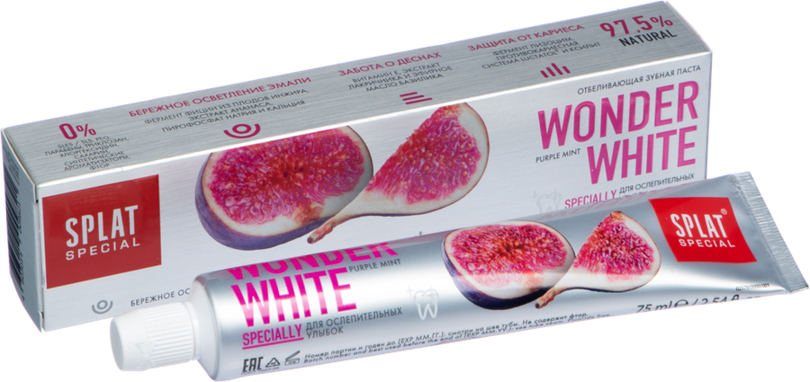 Зубная паста SPLAT Special Wonder white, 75мл, превью