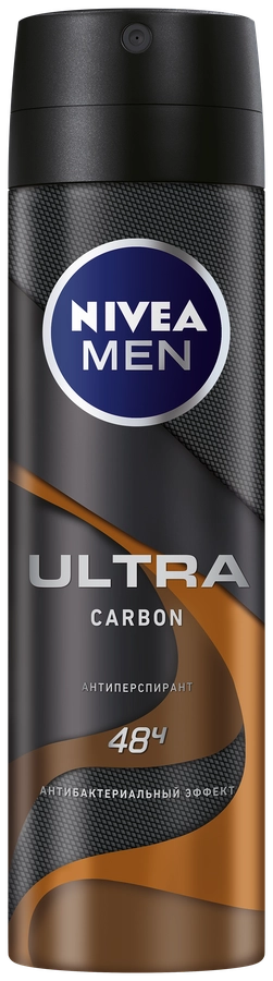 Антиперспирант-спрей мужской NIVEA Ultra carbon, 150мл