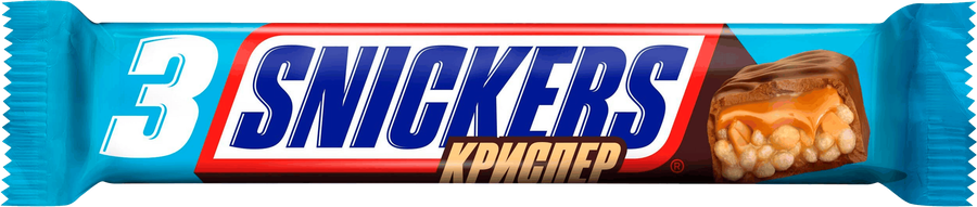Шоколадные батончики SNICKERS Криспер Трио, 60г