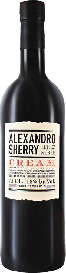 Вино крепленое ликерное марочное ALEXANDRO Cream, 0.75л