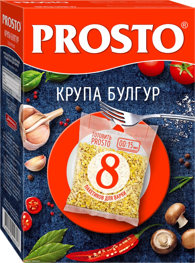 Булгур PROSTO, в пакетиках, 8х62,5г