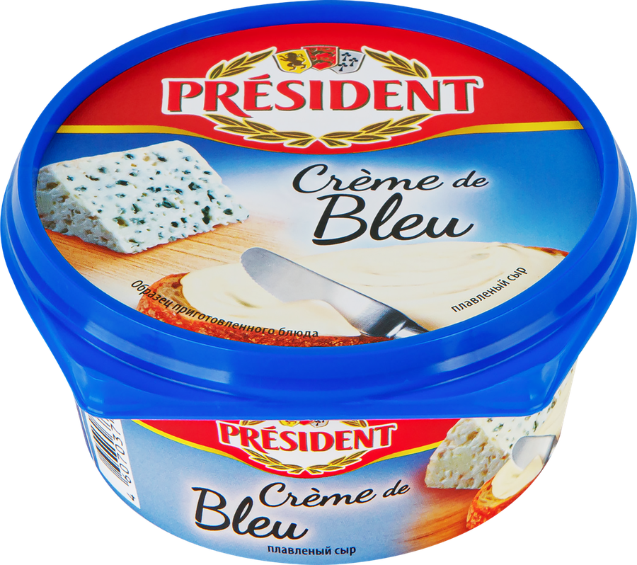 Сыр плавленый PRESIDENT Creme de bleu 50%, без змж, 125г