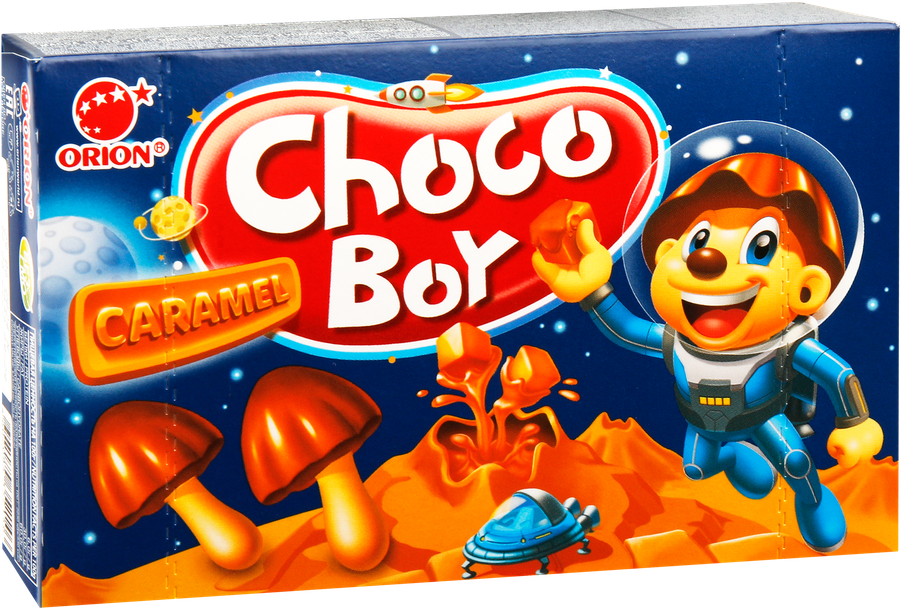 Печенье ORION Choco Boy с карамелью, 45г, предпросмотр
