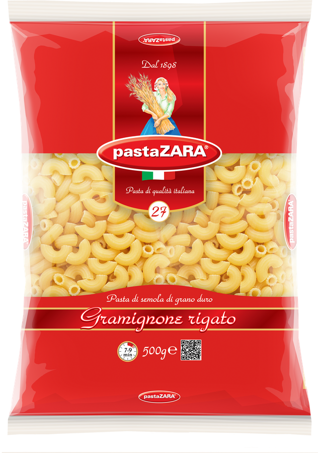 Макароны PASTA ZARA Рожки №27, 500г