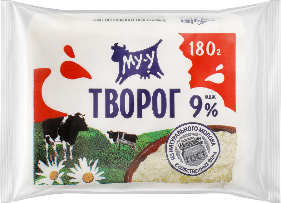 Творог МУ-У 9%, без змж, 180г