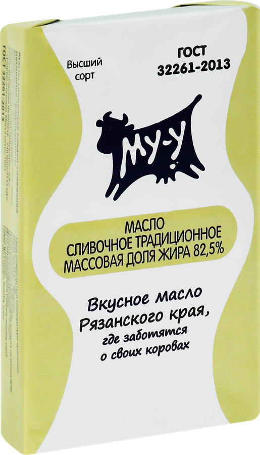 Масло сливочное МУ-У Традиционное несоленое 82,5% высший сорт, без змж, 180г, предпросмотр