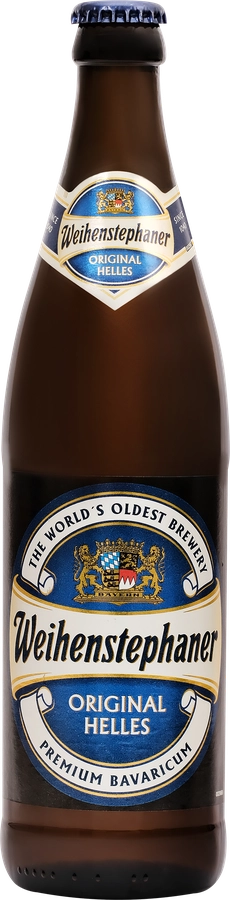 Пиво светлое WEIHENSTEPHANER Original Helles фильтрованное 
пастеризованное 5,1%, 0.5л