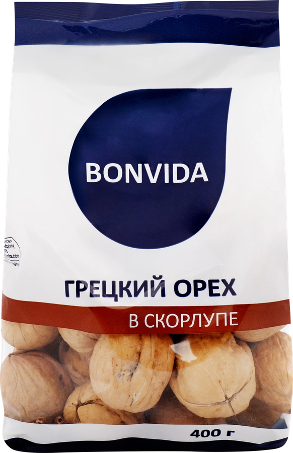 Орех грецкий BONVIDA в скорлупе, 400г