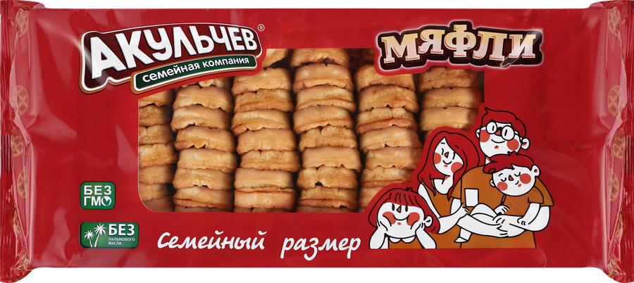 Вафли мягкие АКУЛЬЧЕВ Мяфли, 620г