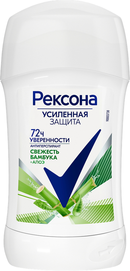 Дезодорант-антиперспирант стик женский РЕКСОНА Свежесть бамбука и алоэ вера, 40мл