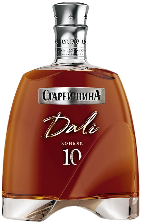 Коньяк СТАРЕЙШИНА DALI старый КС 10 лет 40%, 0.5л