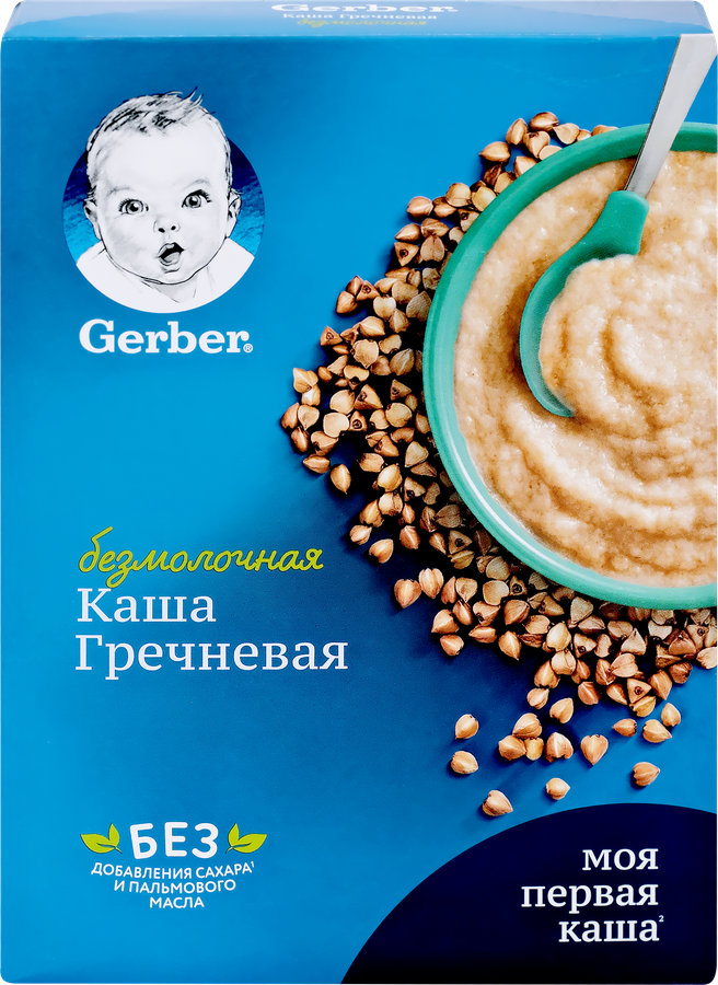 Каша гречневая GERBER безмолочная, с 4 месяцев, 180г