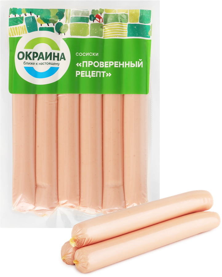Сосиски ОКРАИНА Проверенный рецепт, 270г