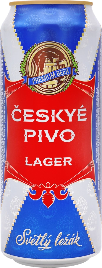 Пиво светлое CESKYE PIVO Lager фильтрованное пастеризованное 4,6%, ж/б, 
0.5л