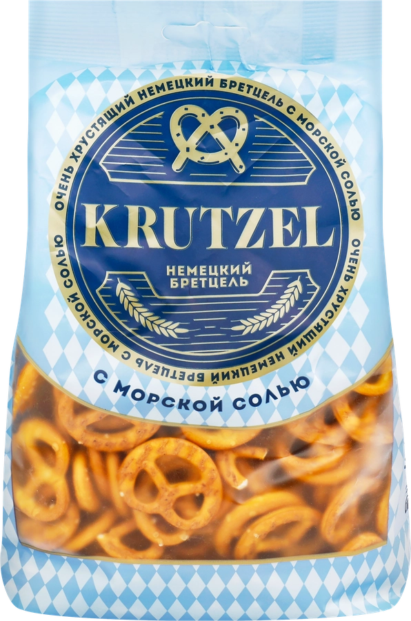 Крендельки KRUTZEL Бретцель с морской солью, 250г