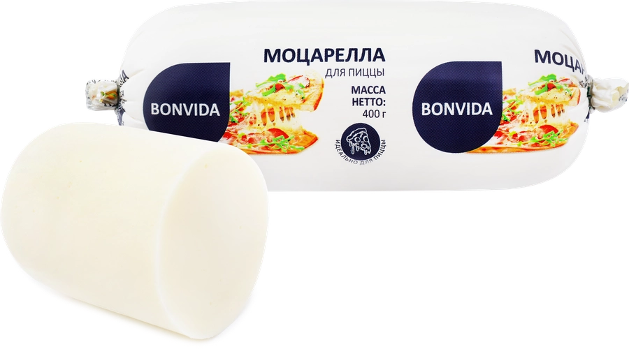 Сыр BONVIDA Для пиццы Моцарелла, без змж, 400г