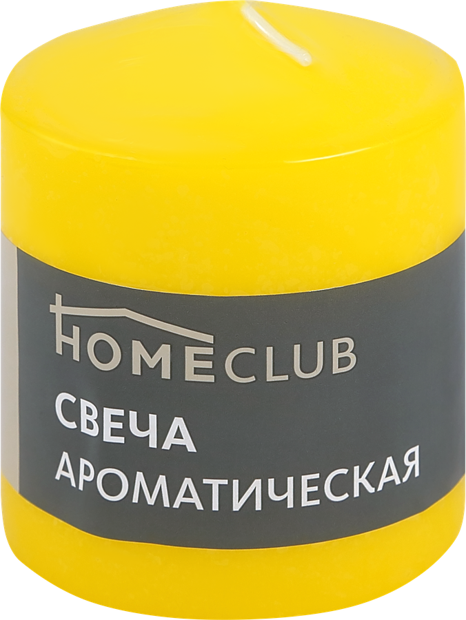 Свеча ароматическая HOMECLUB Манго, столбик 7х9см