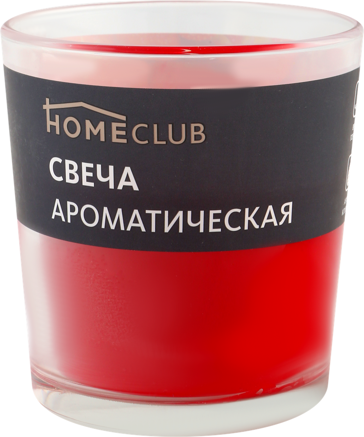 Свеча ароматическая HOMECLUB Клубника, в стакане