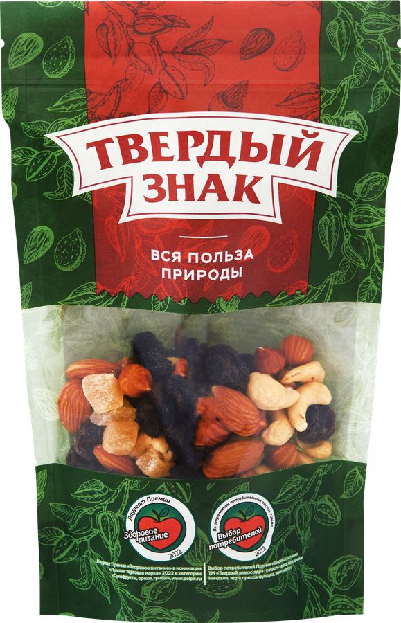 Смесь сладкая фруктово-ореховая ТВЕРДЫЙ ЗНАК Полезный перекус, 150г