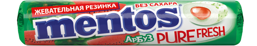 Жевательная резинка MENTOS Pure fresh со вкусом арбуза, 15,5г