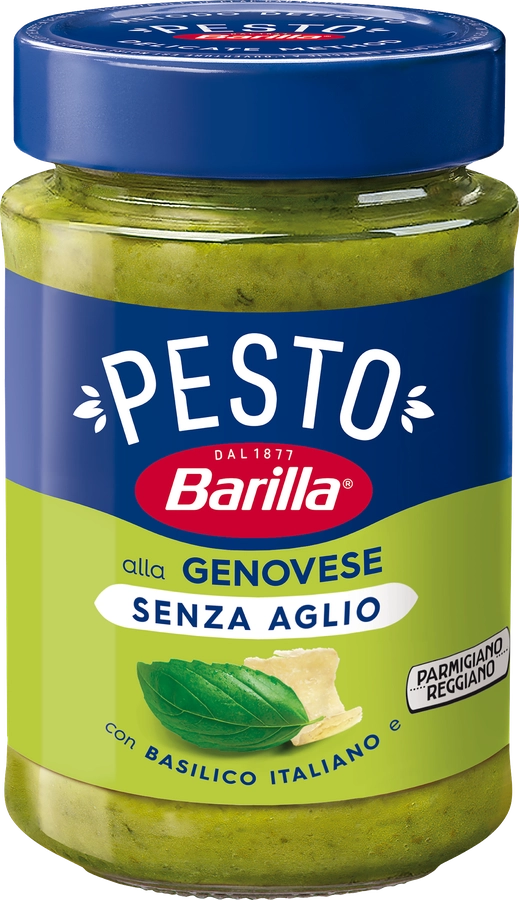 Соус BARILLA Pesto Genovese senza Aglio, с базиликом без чеснока, 190г