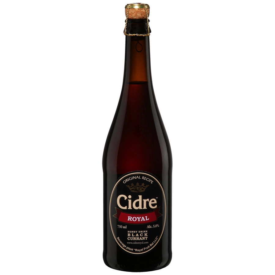 Напиток брожения слабоалкогольный CIDRE ROYAL Медовуха с черной смородиной фильтрованная, пастеризованная, 5%, 0.75л