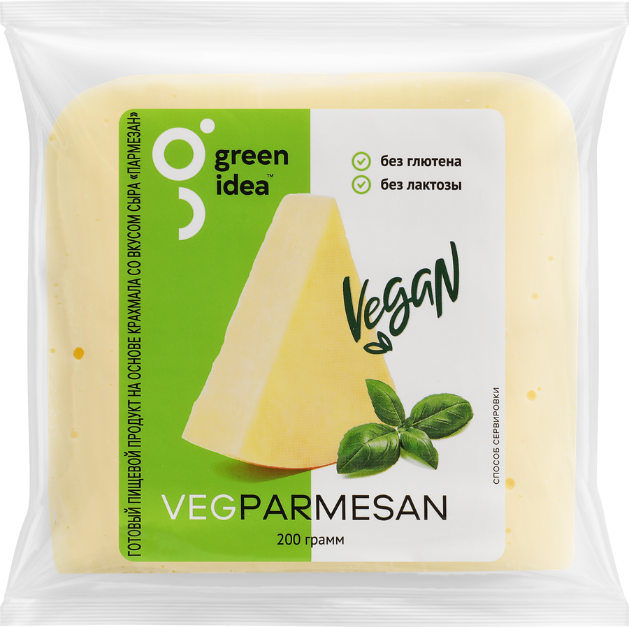 Продукт пищевой на основе крахмала GREEN IDEA со вкусом сыра Пармезан 26%, 200г