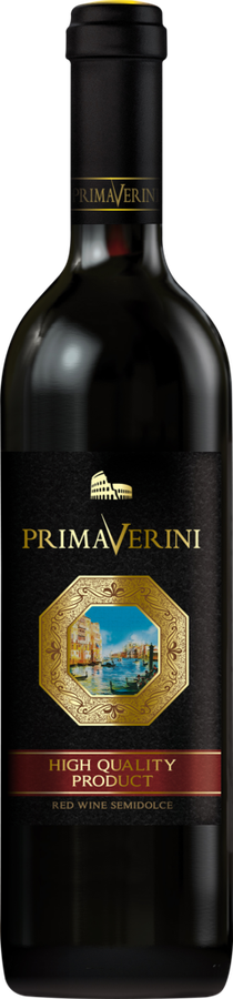 Вино PRIMAVERINI красное полусладкое, 0.75л
