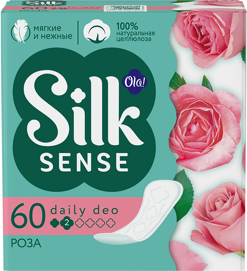 Прокладки ежедневные OLA! Silk Sense Daily Deo Бархатная роза, 60шт