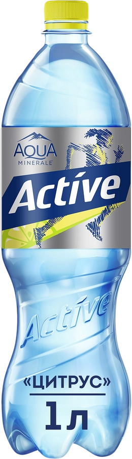 Напиток AQUA MINERALE Active Цитрус со вкусом лимона, 1л