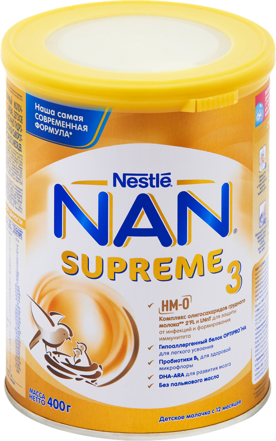 Смесь молочная NAN 3 Supreme, с 12 месяцев, 400г