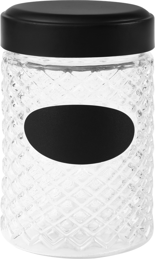 Банка для хранения HOMECLUB Black 1л стекло Арт. CB1090LXS