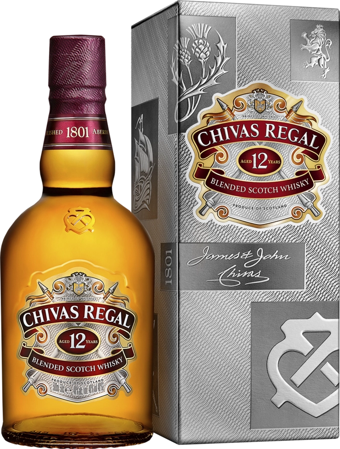 Виски CHIVAS REGAL Шотландский купажированный 12 лет, 40%, п/у, 0.5л