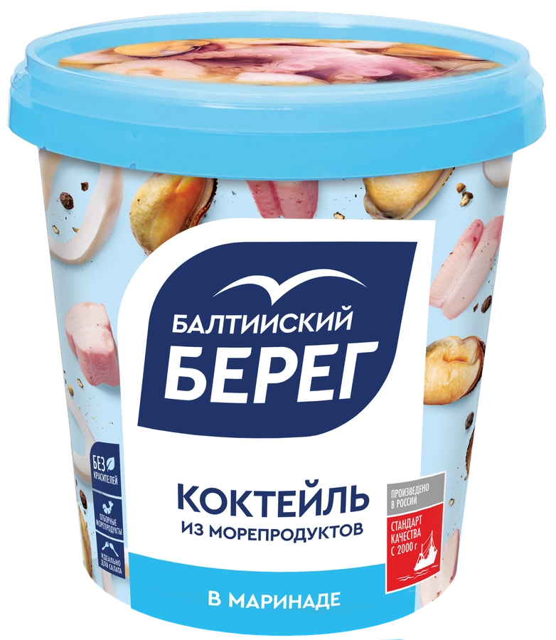 Коктейль из морепродуктов БАЛТИЙСКИЙ БЕРЕГ в маринаде, 390г