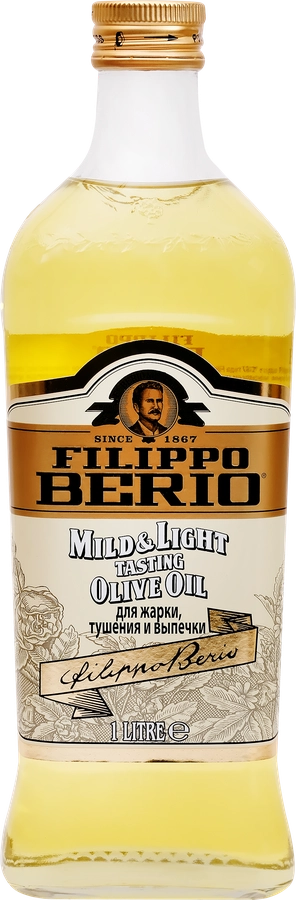 Масло оливковое FILIPPO BERIO Mild&Light рафинированное, 1л