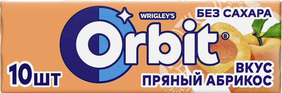 Жевательная резинка ORBIT Абрикос, 13,6г