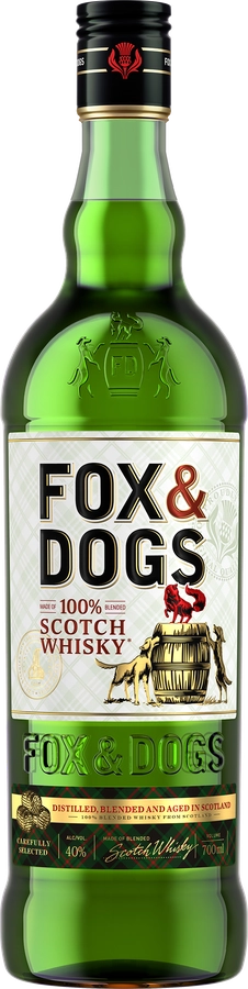 Виски FOX & DOGS купажированный 40%, 0.7л