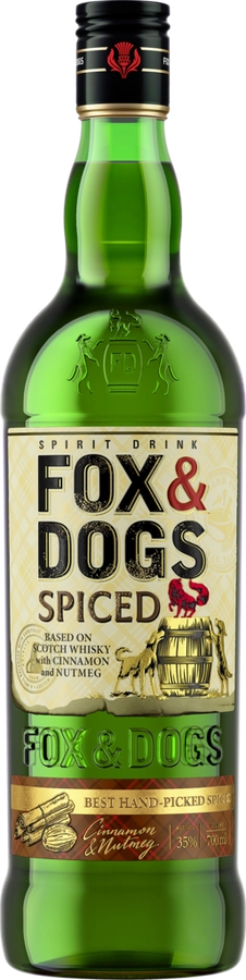 Настойка полусладкая FOX&DOGS Spiced на основе виски 35%, 0.7л