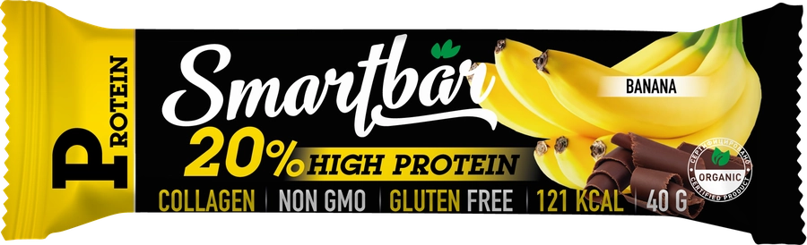 Батончик протеиновый SMARTBAR Protein, Банан в темной глазури, 40г