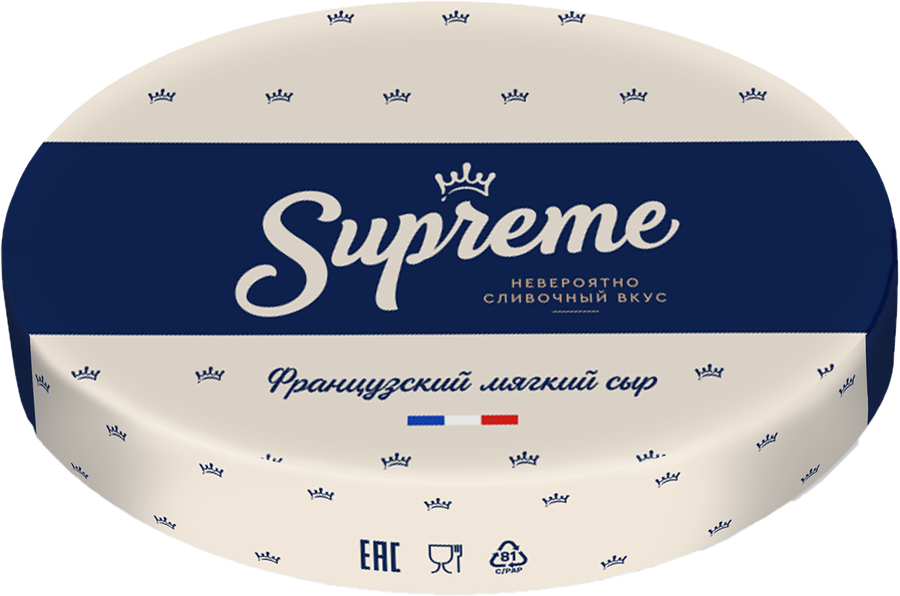 Сыр мягкий SUPREME с белой плесенью 60%, без змж, весовой
