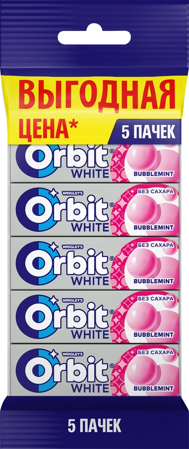 Жевательная резинка ORBIT Bubblemint, 13,6г