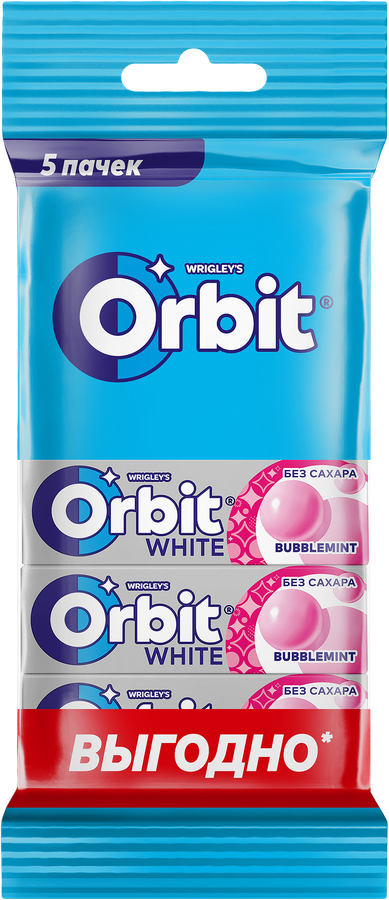 Жевательная резинка ORBIT Bubblemint, 13,6г