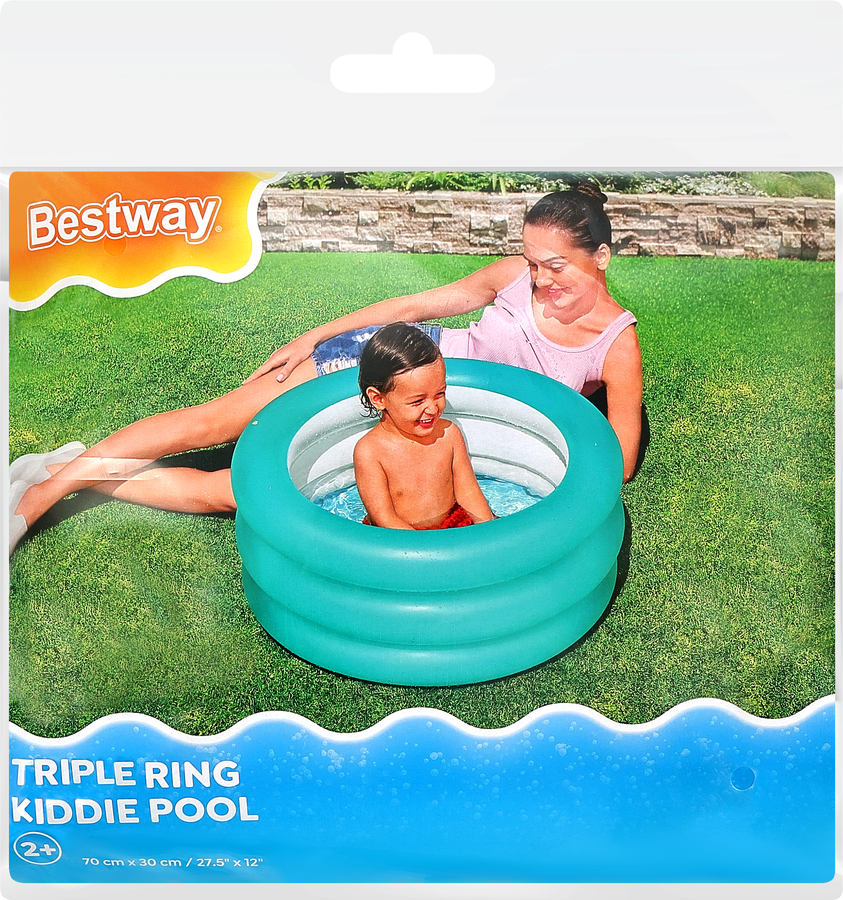 Бассейн надувной детский BESTWAY 43л 70x70x30см, от 2 лет, Арт. 51033
